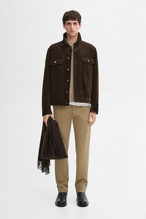 شلوار بژ مردانه پنبه ای Massimo Dutti - کد 883276436
