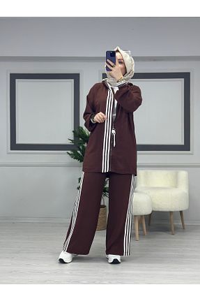 ست گرمکن حجاب قهوه ای زنانه رگولار ButikKardelen - کد 883246352