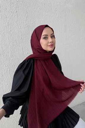 شال زرشکی زنانه Byedauzunlar - کد 883264536