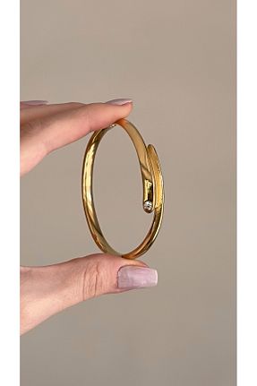 دستبند استیل (فولاد) زرد زنانه استیل ضد زنگ Opia JEWELRY - کد 883248082
