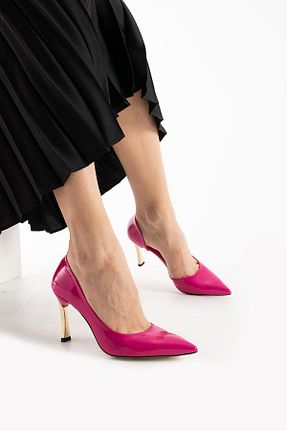 کفش استایلیتو صورتی پاشنه نازک Güllü Shoes - کد 883258658