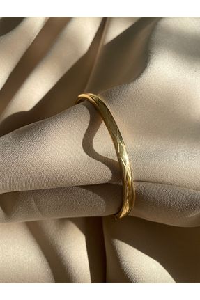دستبند استیل (فولاد) زرد زنانه استیل (فولاد) Zeyne - کد 879705483