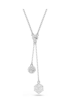 گردنبند جواهر سفید زنانه فلزی Swarovski - کد 883352983