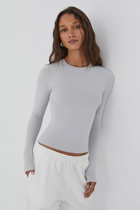 بلوز طوسی زنانه ساده COMMON MELON - کد 883315342