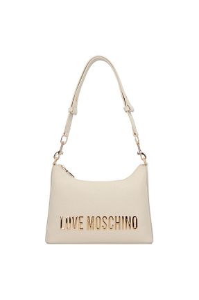 کیف دوشی بژ زنانه چرم مصنوعی Love Moschino - کد 883367911