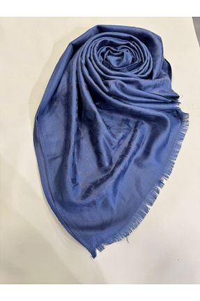 شال سرمه ای زنانه ابریشم Ela Şal - کد 883412692