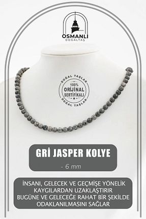 گردنبند جواهر طوسی زنانه سنگ OSMANLI DOĞAL TAŞ - کد 666168747