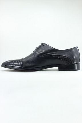 کفش کلاسیک مشکی مردانه چرم خالص İnci - کد 883421699