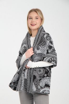 پانچو مشکی زنانه اکریلیک Wega Moda - کد 883428161
