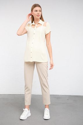 پیراهن بارداری زرد زنانه رگولار BUSA - کد 883431377