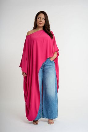 بلوز صورتی زنانه ساده HANIQA - کد 883450587