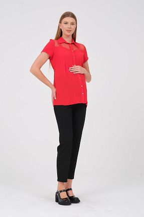 پیراهن بارداری قرمز زنانه رگولار BUSA - کد 883430420