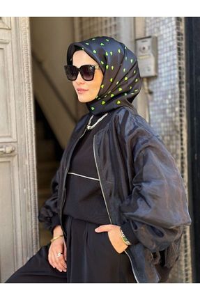 روسری رنگی کرپ ساتن ابریشم La boutique - کد 883543998