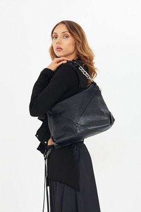 کیف دوشی مشکی زنانه چرم مصنوعی LAMANTE - کد 883537198