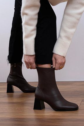 بوت / نیم بوت قهوه ای زنانه چرم مصنوعی sovrana - کد 874823926