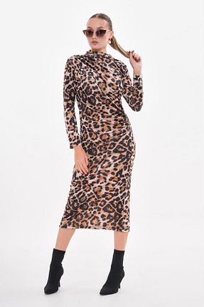 لباس قهوه ای زنانه بافتنی Marbella - کد 883571694