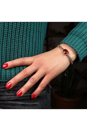 دستبند نقره قرمز زنانه 925 عیار Sima Silver - کد 221211482