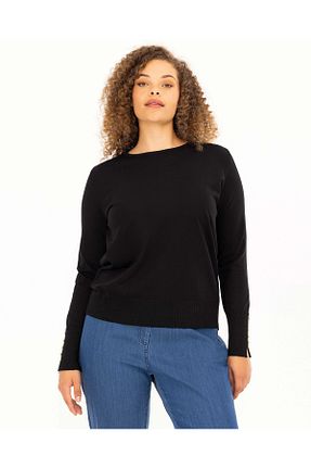 پلیور مشکی زنانه ساده SEÇİLSTORE - کد 883590346