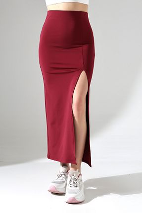 دامن زرشکی زنانه پلی استر winmoda - کد 883590586