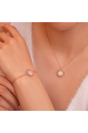 ست نقره متالیک زنانه زیرکن Siset Gümüş - کد 883594149