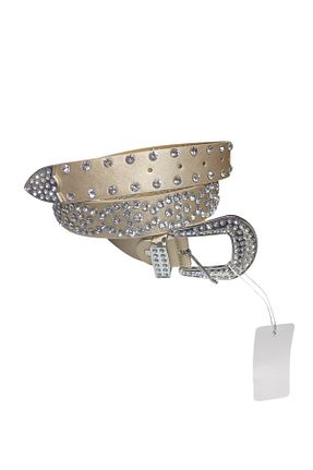 کمربند طلائی زنانه چرم مصنوعی targay - کد 883601652