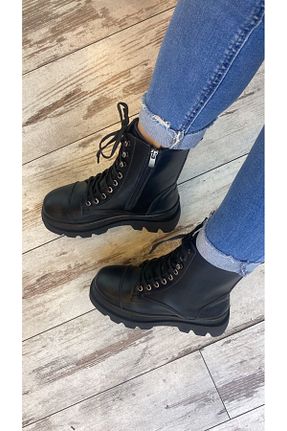 بوت / نیم بوت مشکی زنانه چرم مصنوعی waisi shoes - کد 883626005