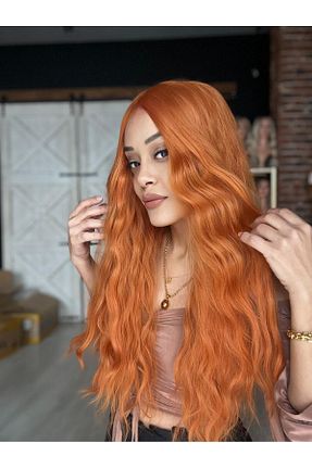 کلاه گیس نارنجی زنانه Suzan Peruk - کد 883619633
