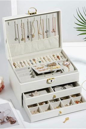 نظم دهنده جواهرات و آرایش سفید مخمل İthal - کد 883656067
