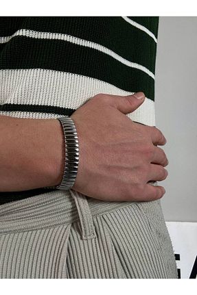 دستبند استیل (فولاد) متالیک مردانه استیل ضد زنگ Arvens - کد 883645450