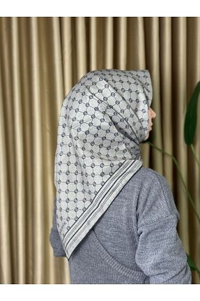 شال خاکی زنانه پنبه ای MONOOR - کد 883136740