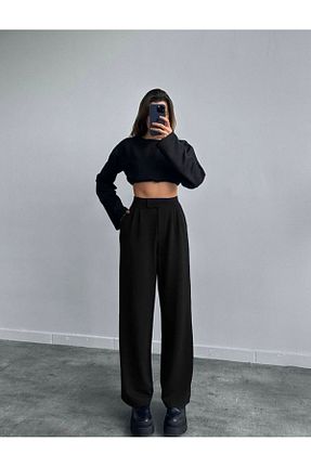 سوئیشرت مشکی زنانه ساده mibay - کد 883742440