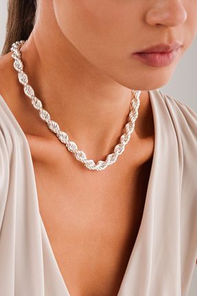 گردنبند نقره طوسی زنانه 925 عیار Vicenza Jewelery - کد 883746665