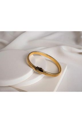 دستبند طلا زرد زنانه 14 عیار Safir Kuyumculuk - کد 883826020