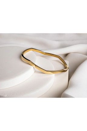 دستبند طلا زرد زنانه 14 عیار Safir Kuyumculuk - کد 883825018
