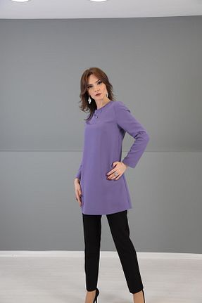 تونیک حجاب بنفش زنانه ویسکون ÖNDER ÖZSOY - کد 465177118