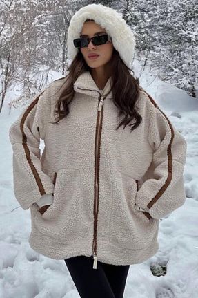 کاپشن بژ زنانه اورسایز Madmext - کد 883844822