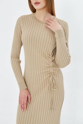 لباس قهوه ای زنانه تریکو Irmak Kerekli - کد 883844127