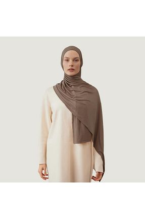 شال قهوه ای زنانه پنبه ای Butik - کد 883852874