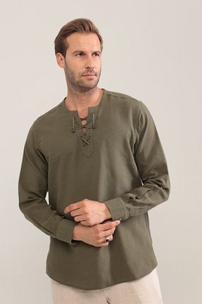پیراهن خاکی مردانه Relaxed Give Way - کد 883863100