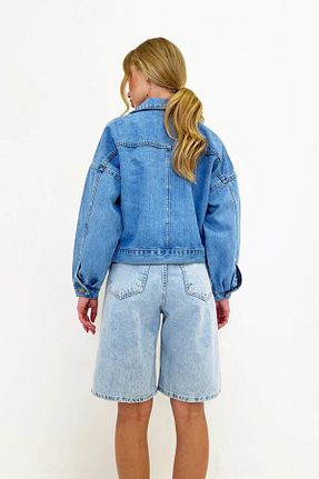 تونیک آبی زنانه بافتنی TOFİSA - کد 883894848