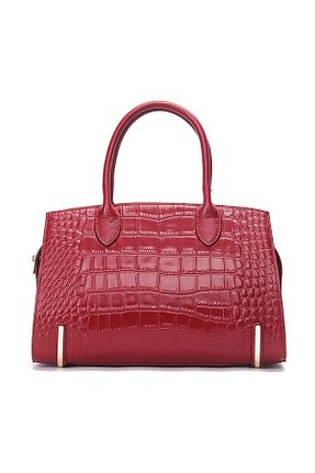 کیف دوشی قرمز زنانه چرم خالص Contact’S - کد 883886559