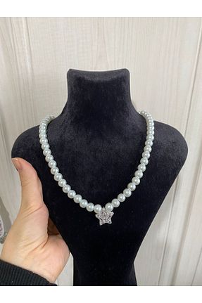 گردنبند مروارید طوسی karpuzbutiks - کد 883911640