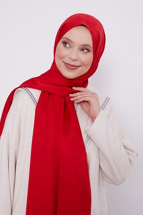 شال قرمز زنانه پلی استر Levidor - کد 883927580