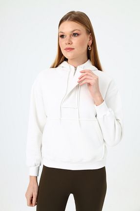 سوئیشرت سفید زنانه ساده NATUFIAN STORE - کد 883916762