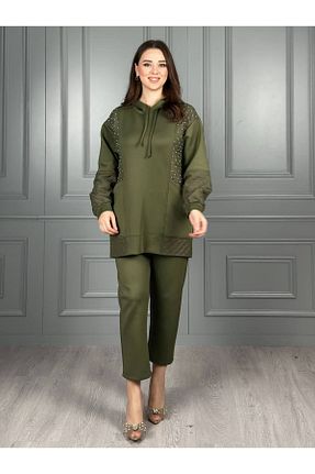 ست بالاتنه و پائین تنه خاکی زنانه بافتنی Jupe - کد 883924924