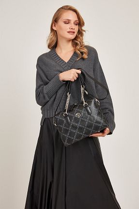 کیف دوشی مشکی زنانه چرم مصنوعی U.S. Polo Assn. - کد 49239947