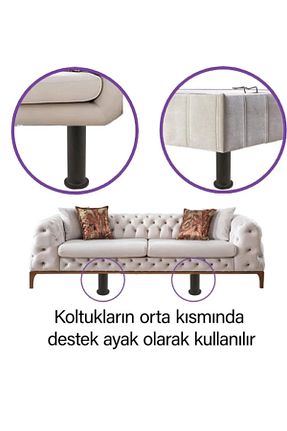 پایه مبل مشکی nublado - کد 883984739