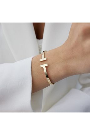 دستبند استیل (فولاد) طلائی زنانه استیل (فولاد) NKIE JEWELS - کد 888949017