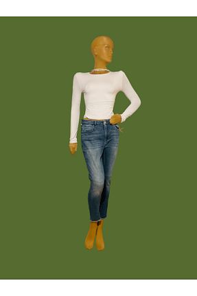 شلوار جین سرمه ای زنانه پاچه تنگ ÖzOksijen - کد 884026618