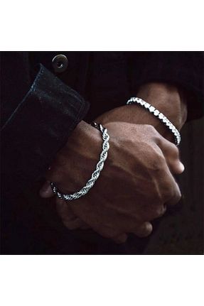 دستبند استیل (فولاد) مردانه استیل (فولاد) QAS - کد 834098659